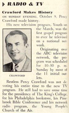 News item from the November 1949 issue of CHRISTIAN LIFE, p.36.  Magazine is available in the Billy Graham Center Library.