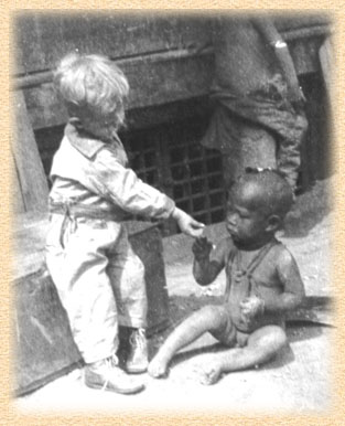 Photo of Carlson and Tebbu girl, taken by his father around 1931.  Accession 93-34.