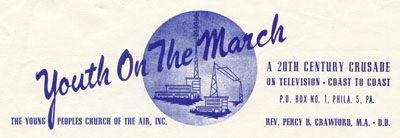 Detail from Youth on the March letterhead.  From the Papers of Grady Wilson, Collection 544, box 5, folder 13, attached to a letter dated 8/20/58.