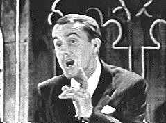 Frame from footage of Crawford's sermon on Collection 357 video tape V1.  CLICK TO VIEW THE SERMON.