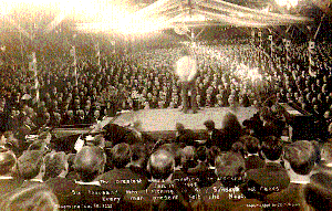 Tabernacle interior in Bloomington, Indiana, 1907-1908.  From Photo File:  SUNDAY, WILLIAM ASHLEY