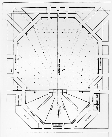 1918 Chicago tabernacle blueprint.  Copy of the original borrowed from Grace Theological Seminary for an Archives exhibit in the early 1980s